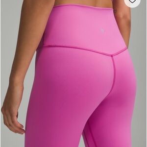 NWOT lululemon align leggings pow pink tone 25” size 4